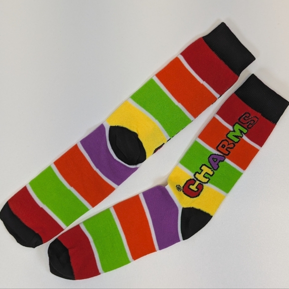 New Novelty "Lucky" Charms Crew Rainbow Fun Socks Unisex - Picture 1 of 5